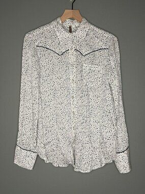 Stetson Women's Printed Stars Western Button-Up Shirt Medium